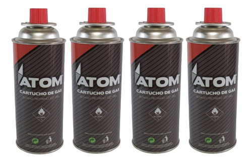 Pack Gas Atom Propano Butano Cocinilla Soplete Encimera 227g