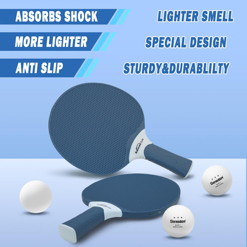 Juego De Raquetas De Tenis De Mesa Senston Modelo Profesiona Índigo Tipo De Mango