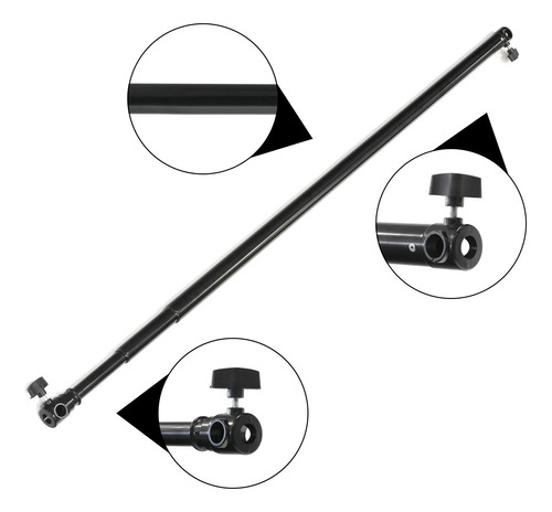 Kit Portafondos 2 Tripies 3m + Brazo Transversal Negro 2m