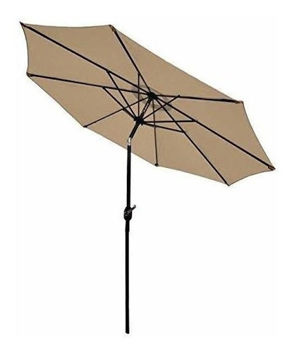 Paraguas De Mesa Para Exteriores 2.7m Con 8 Varillas Beige 