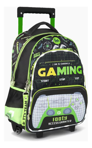 Mochila Carrito 18'' Gaming Con Luz Led Footy - E.full