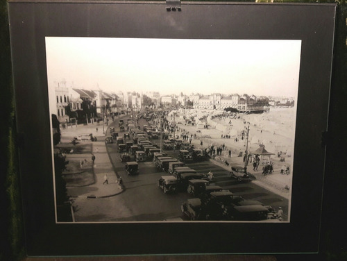 Antigua Foto Cuadro Montevideo Antiguo,vidrio Sano.