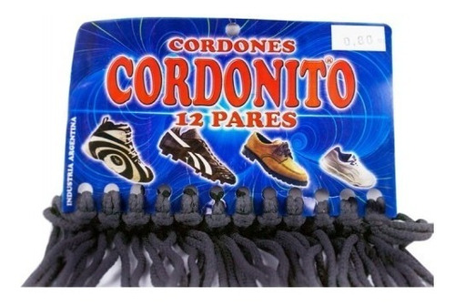 Cordon Negro Redondo Zapatillas  Calazados X 12und 0.80 Mts