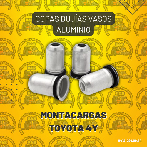 Copas Bujías Vasos Aluminio Montacargas Toyota 4y