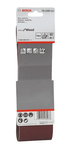 Lija Banda 75x533mm. Bosch G80 X3u.