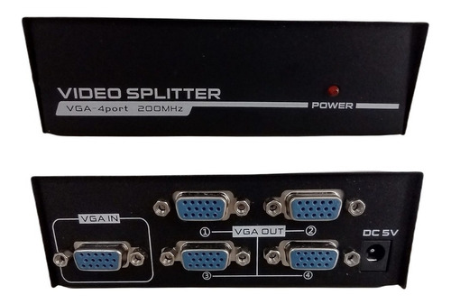 Splitter Vga Multiplicador 1x4 Puertos Divisor Video 200mhz