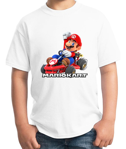 Playera Super Mario Kart Deluxe Infantil Unisex Nintendo 