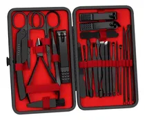 Comprar Set Manicura Pedicuria 24 Piezas Kit Profesional Estuche Alicate Tijeras Limas Cortauñas Empujador De Cuticulas Cortacuticulas Pulidor Uñas Herramientas Accesorios Belleza Instrumentos Portatil