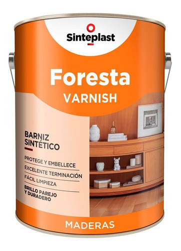 Barniz Foresta Brillante X 1 Lt Sinteplast - Kromacolor 