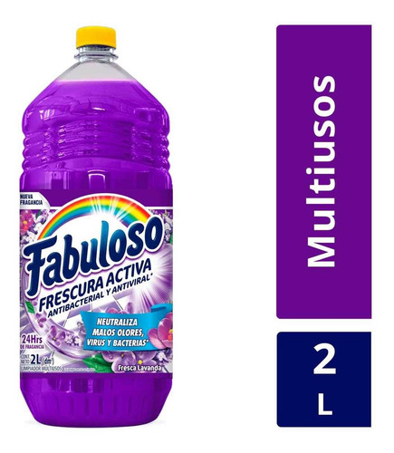 Limpiador Multiusos Líquido Fabuloso Antibacterial Lavanda 2l