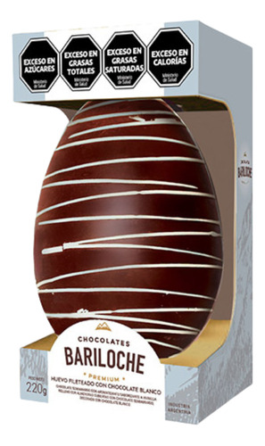Huevo De Pascua Bariloche Premium Filteteado 220 Gr