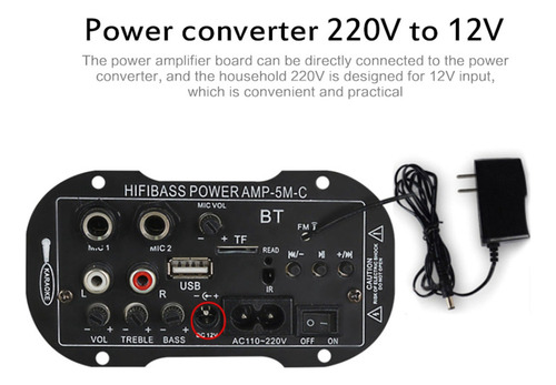 A Digital De Audio Bluetooth Amplificador Placa Mini 12v