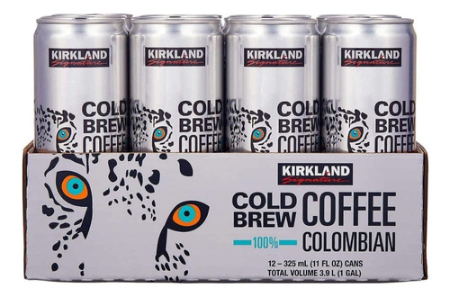 Bebida De Café Cold Brew Colombiano Kirkland 12 De 325ml