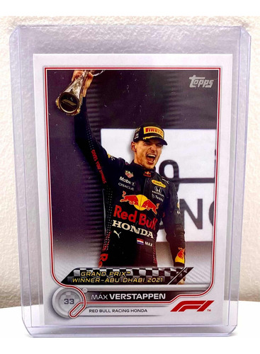 Tarjeta Topps F1 Formula 1 Red Bull Max Verstappen #172 (Usado)