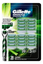 Comprar Gillette Repuestos Para Afeitar Mach3 Sensitive 20 Pzas Msi