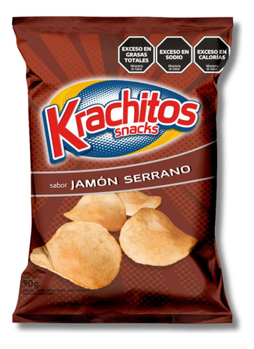 Papas Fritas Krachitos Sabor Jamón Serrano X 90 Grs