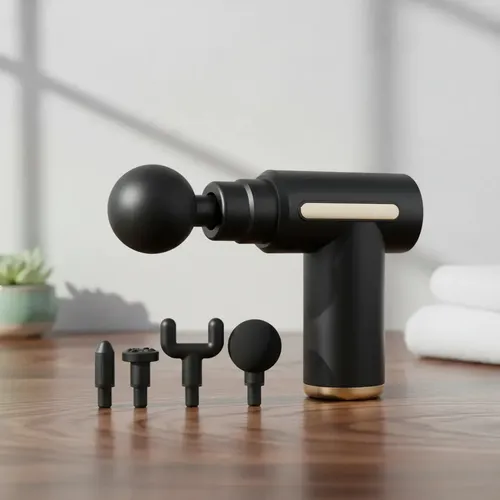 Massageador Pistola Elétrica Profissional Muscular Portátil Preto