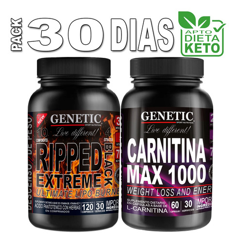 L Carnitina Ripped Extreme Quemador Grasa Abdominal Genetic