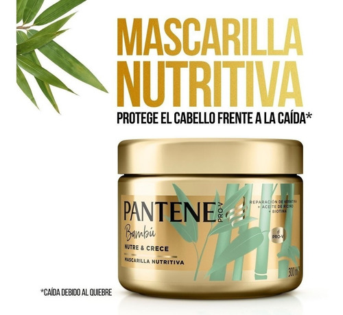 Mascarilla Pantene Pro-v Bambú Nutre & Crece 300 Ml