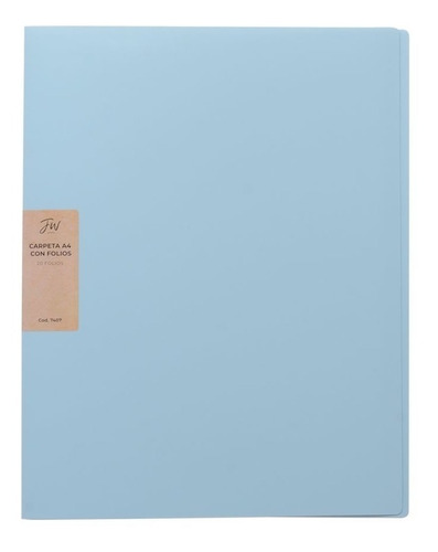 Carpeta Con 20 Folios Pastel A4 Fw (7407) (celeste) - Woopy