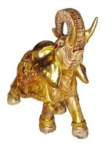 Figura Elefante Dorado Fortuna