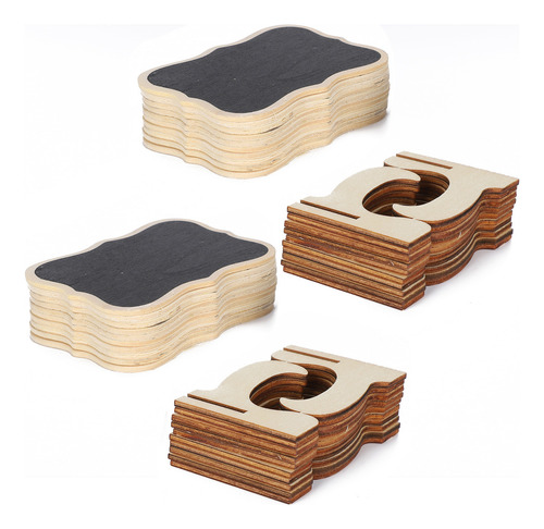 Minipizarra De Madera, Juego De 2 Letreros Para Colocar Tarj