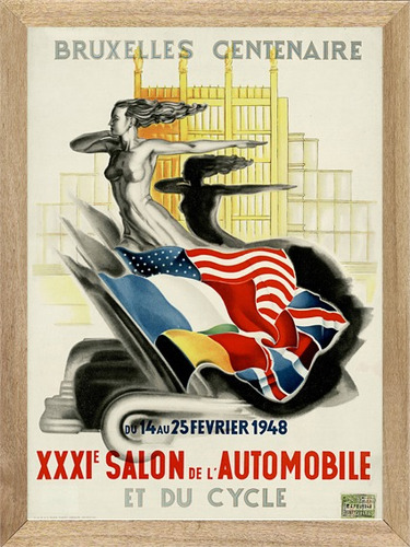 Salon De L'automobile , Cuadro, Poster, Afiche, Public  B201