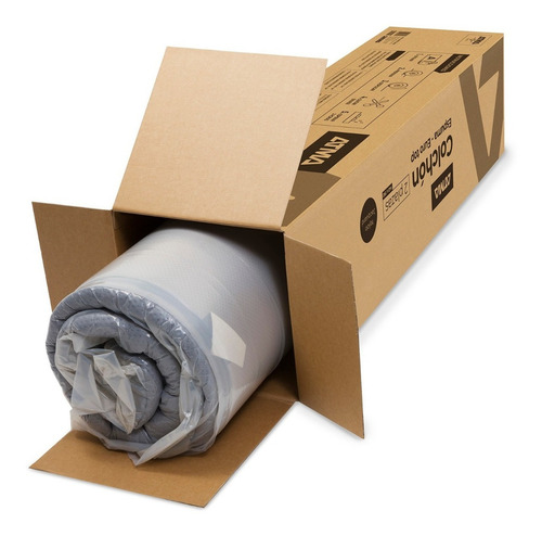Colchón 2 plazas de espuma Atma Euro Top blanco - 140cm x 190cm x 30cm con Euro pillow