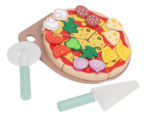 Juguetes De Pizza De Madera Para Niños Set De Juego Para Cor