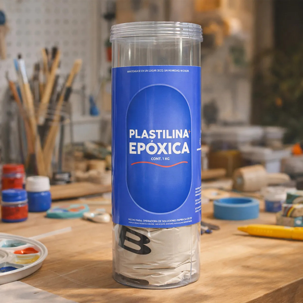Plastilina Epóxica Papira Para Modelado Artesanías 1 Kilo Gris