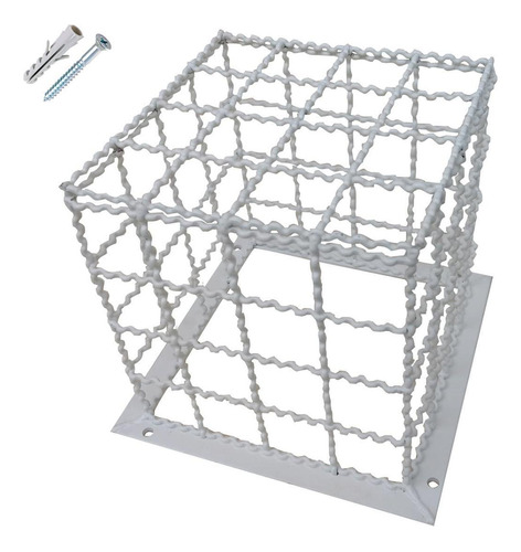 Grade 18x18 Reforçada Em Tela De Aço Branca Para Camera