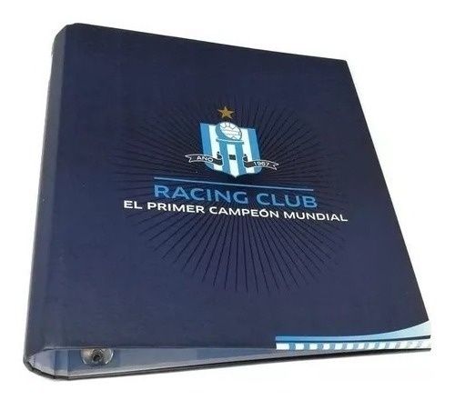 Carpeta Escolar N3 3 Anillos 40cm Racing Club Libesa Color Azul
