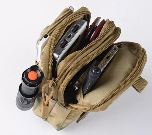 Morral Táctico Militar Molle Riñonera Funda Celular S-5022n
