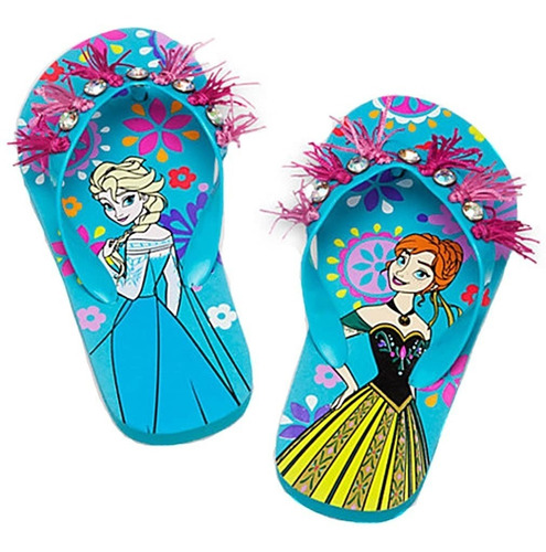 Sandalias Flip Flops Disney Frozen Elsa Ana Talla 18-19 Mex