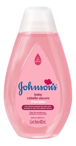  Shampoo Para Bebé Johnson's Cabello Oscuro 400 Ml