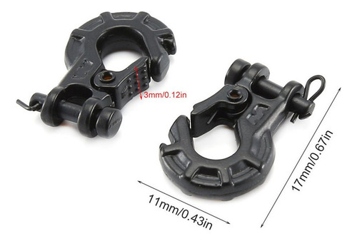 . 4 Piezas Rc Metal Trailer Hook Winch Hook Para 1/10 Rc