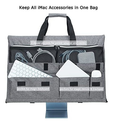 Funda De Viaje Para iMac De Escritorio De 24 Pulgadas Gris
