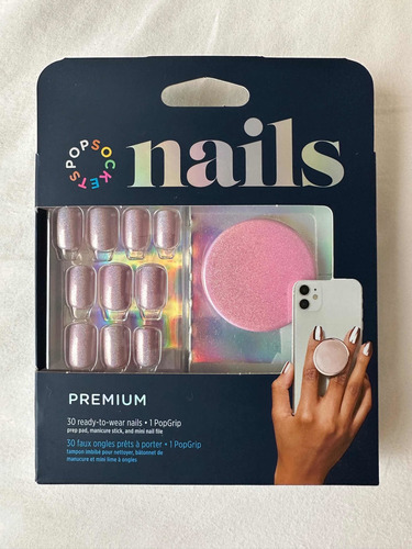 Pop Socket + Uñas Postizas. Pop Grip Rainbow Flare Original