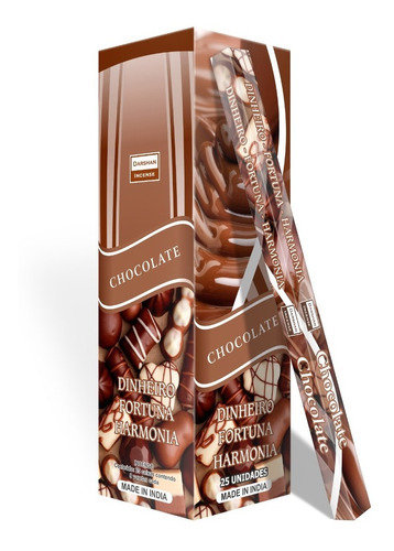 Incenso Indiano Darshan Chocolate 6un - Aumenta A Autoestima