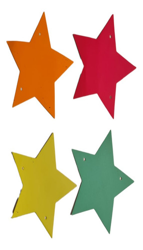 4x Sets Estrellas Deco Fiesta Fluor Neón. Guirnalda, Tiktok