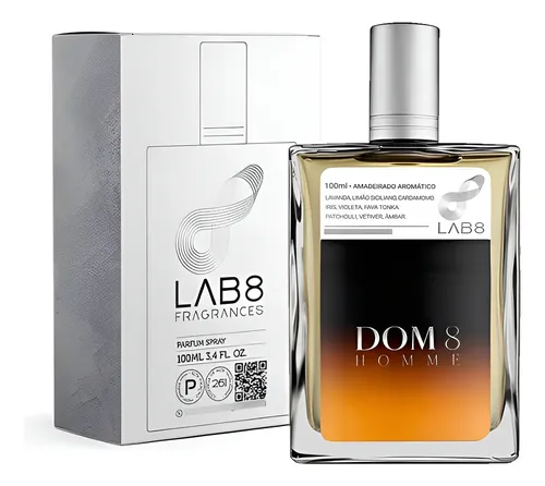 Perfume Masculino Amadeirado DOM 8 Homme 100ml Lab 8 | Frete grátis