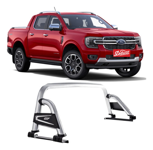Santo Antonio Completo Ford Ranger 2024 A 2026 Cromado