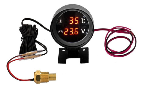 Round Digital Car Gauge Temperature Sensor .