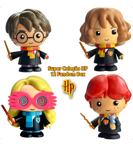 Super Coleção Bonecos Harry Potter Fandom Box Lider 12 Unid
