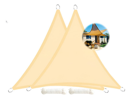 X2 Carpa Toldo Vela Sombra Terraza Toldo Vela Triangular 5x5