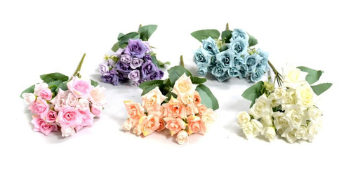Flor Artificial Ramo Flores Decorativas Jardín M7 - Sheshu Color Violeta