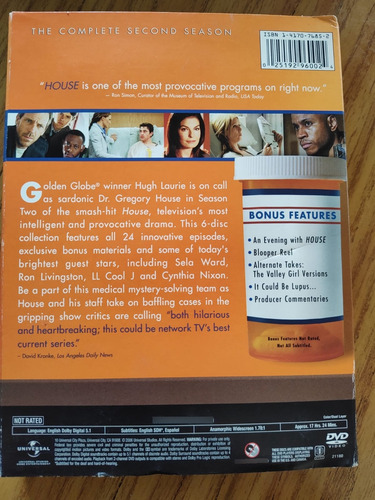 Dr. House - Temporada 2 Completa Box Dvd Original Importado (Usado)
