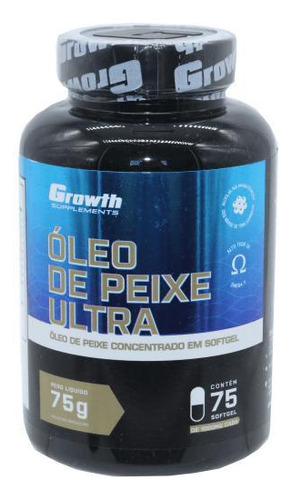 Oleo Peixe Ultra Suplemento Omega 3 Growth 75 Caps Vitamina