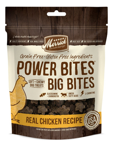 Power Bites Dog Treats Real Big Bites Receta De Pollo Real -