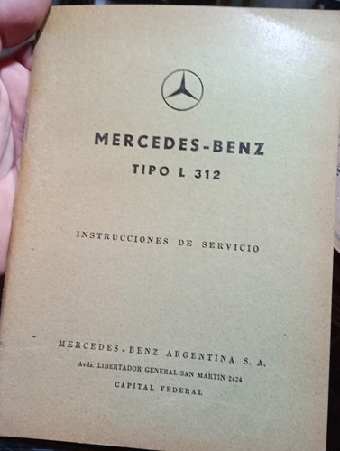  Catálogo Mercedes Benz L 312 Original 